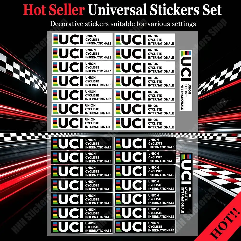 U-C-I Single Pattern 12x2.5cm New Universal Car Motorcycle Helmet Tail Box Modified Stickers Computer Suitcase Stickers Decor