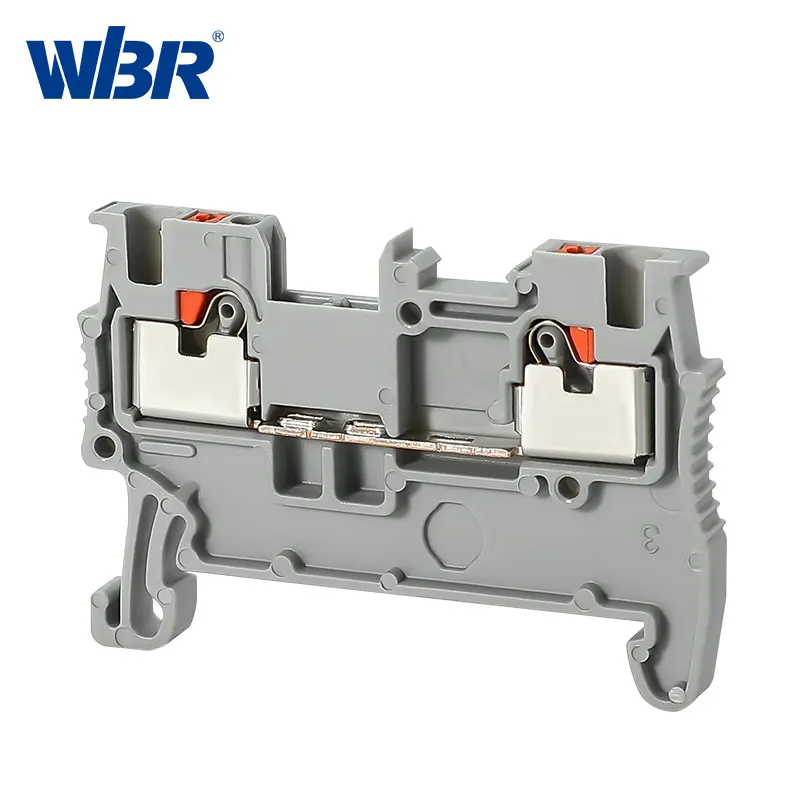 10Pcs PT1.5 Push-In Terminal Spring Screwless Electrical  Wire Connector DIN Rail Terminal Block