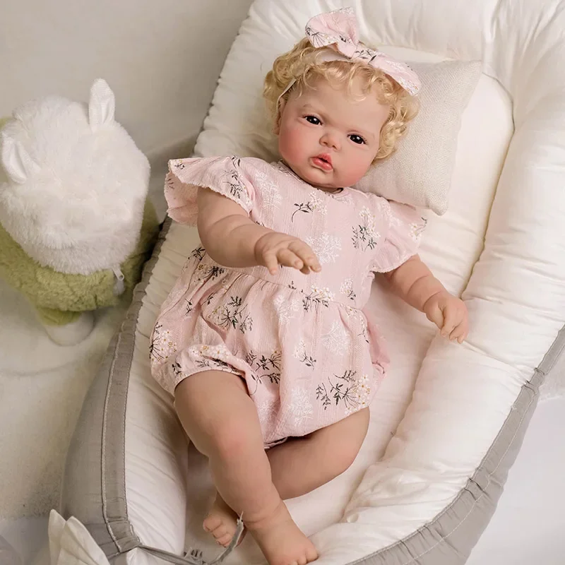 24inch Soft Body Awake Pickle Reborn Baby Toddler Doll Lifelike 3D Painting with Visible Veins High Quality Doll