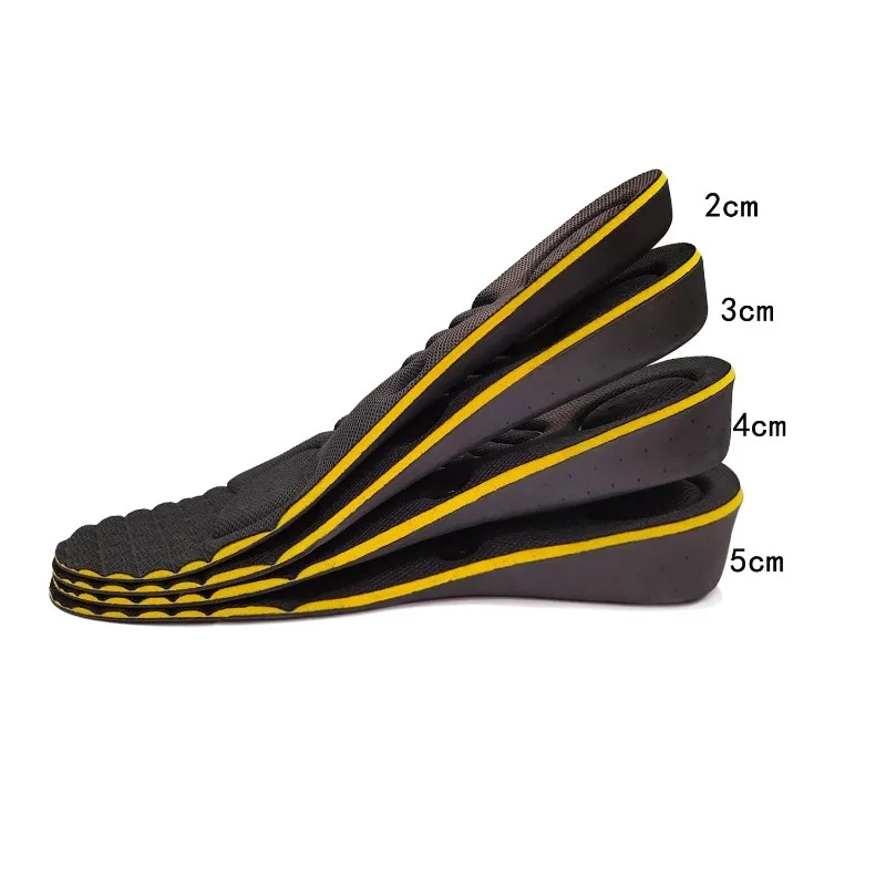 1 Pair Height Increase Insoles 2-5cm Magnet Massage Invisible Lift Cushions Taller Heel Pads for Men Women