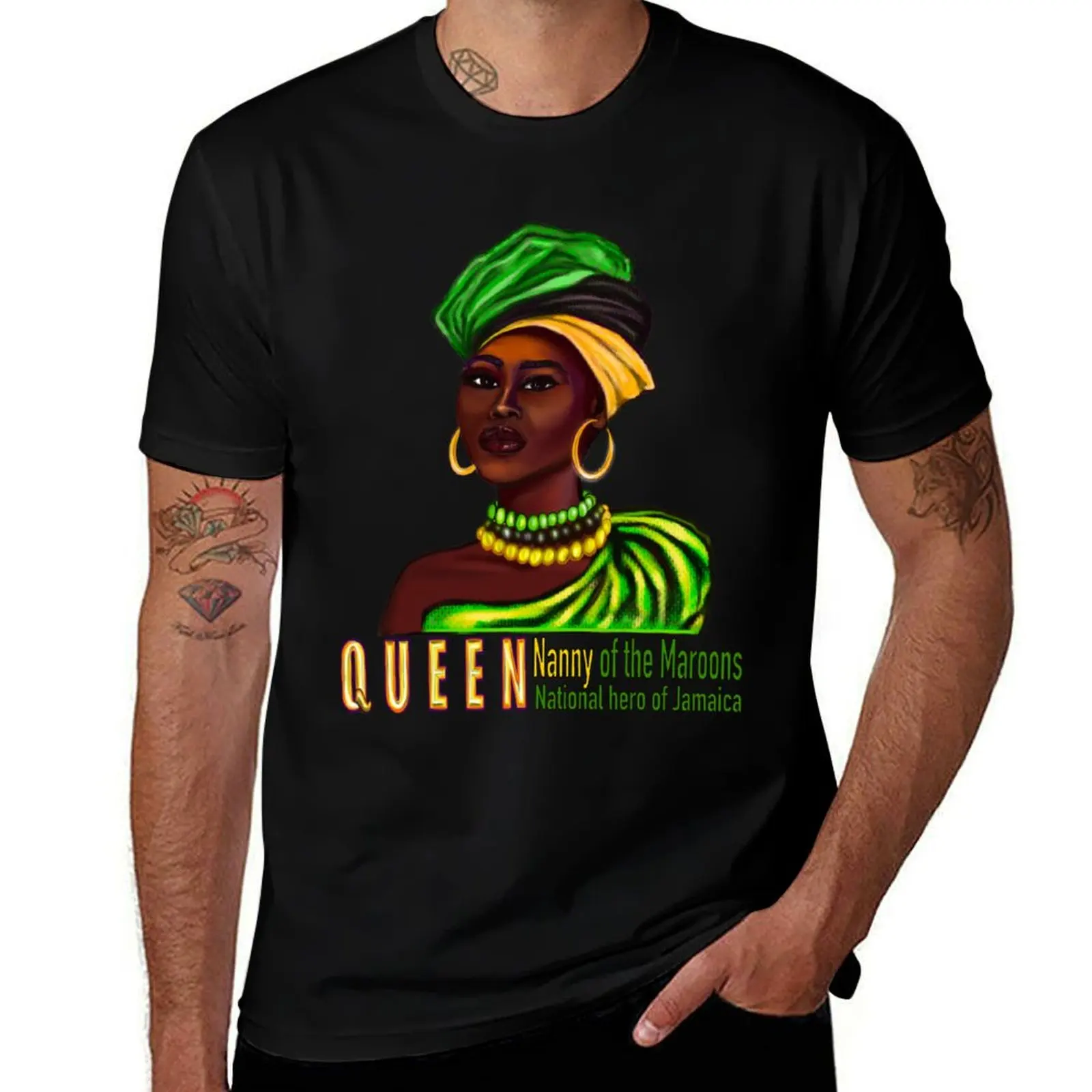 Queen nanny of the Maroons - national heroine of Jamaica T-Shirt t shirts for man cotton funny T-Shirt