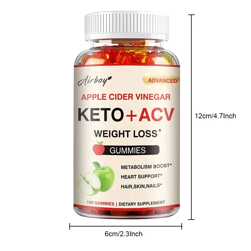 Keto + ACV Gummies - Improve Digestion, Metabolism, Weight Management, Body Shaping, Relieve Bloating, Cleanse Intestines