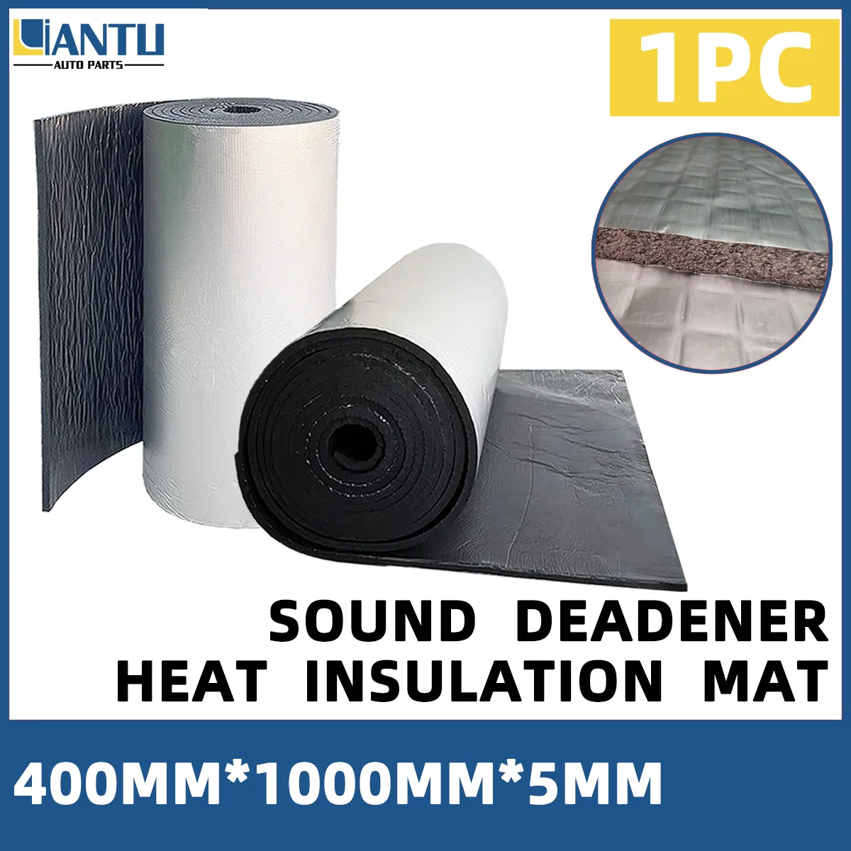 5MM Thick High-Density Automotive Soundproof Cotton Aluminum Foil Heat Insulation Sound Deadener Pad