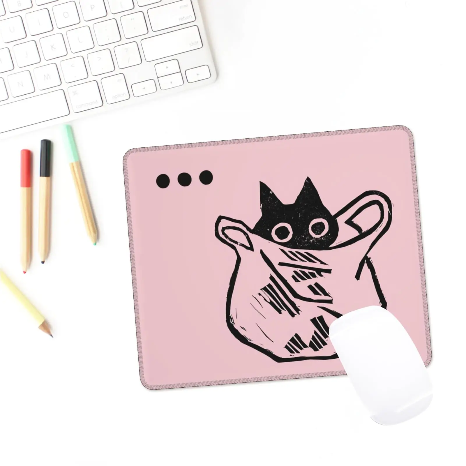 Hot-Selling Cute Animals Kawaii Printing Square Mouse Pads Lock Edge Gaming Mouse Mat Keyboard Mats Desk Pad 30x25cm