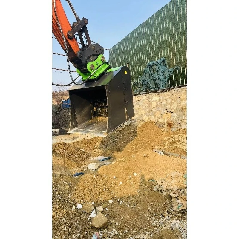 Screening Crushing Separating Bucket Crusher Attachment for 25T Excavators High Force for Large-scale Mining Projects Custom