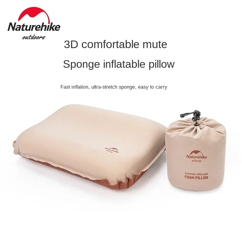 

Naturehike-Camping Портативная самонадувающаяся подушка для сна 3D Сверхлегкая губка Компактная подушка Открытая дорожная подушка для шеи