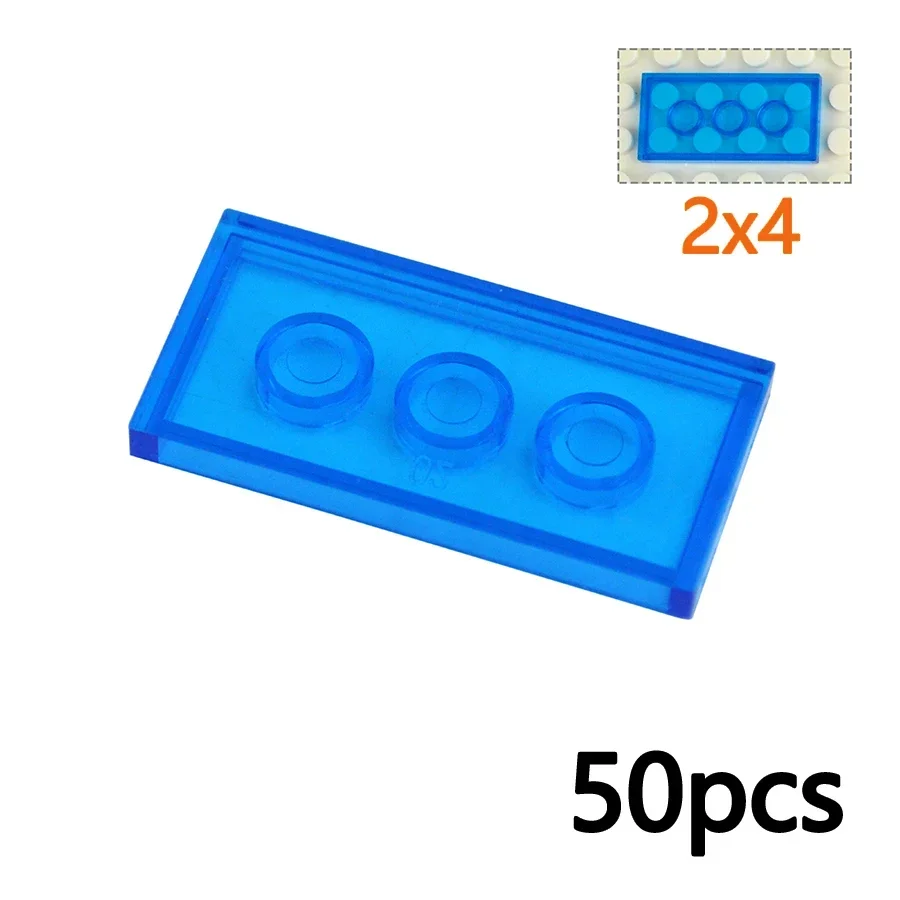 Dünner klarer Baustein moc transparent glatt 1x2 1x4 2x2 2x4 Ziegel montieren Figuren Straßen kind Spielzeug kompatibel 3070 3068