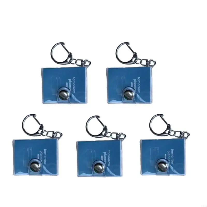 5pcs Small Travel Notebook Keychain Miniature PVC Bloc-notes Journal avec clés pour sacs à main