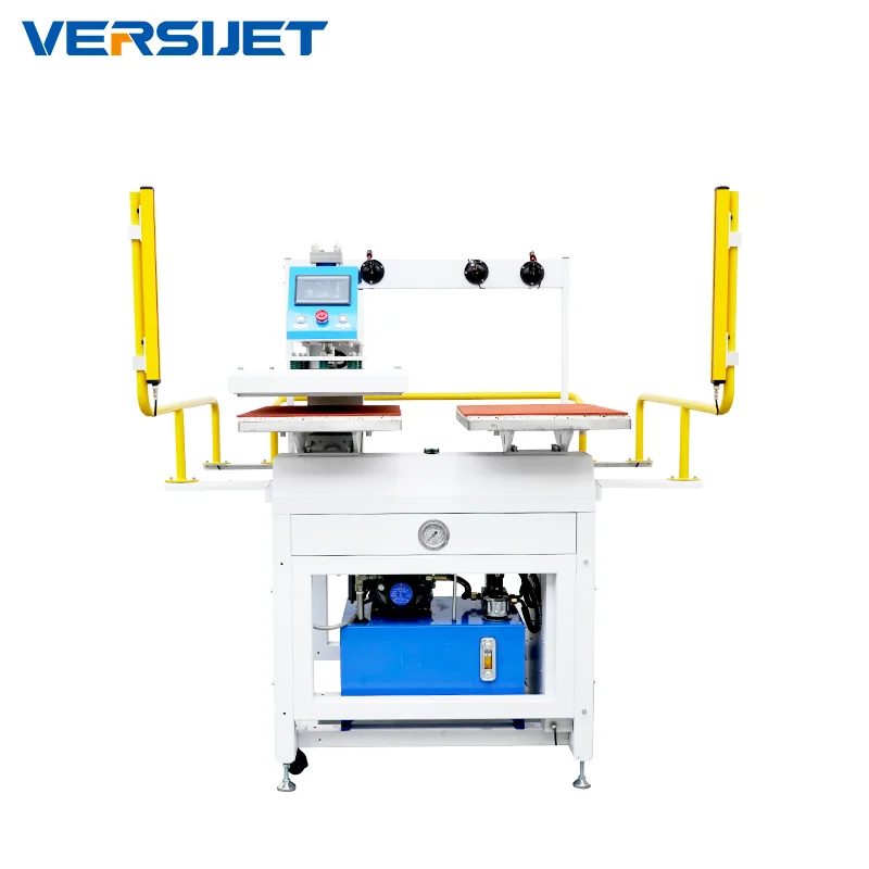 

Dual Station 16x24 Hydraulic Fully Auto Heat Press Machine Safety Light Curtain Flatbed Printer New Condition 220V/110V