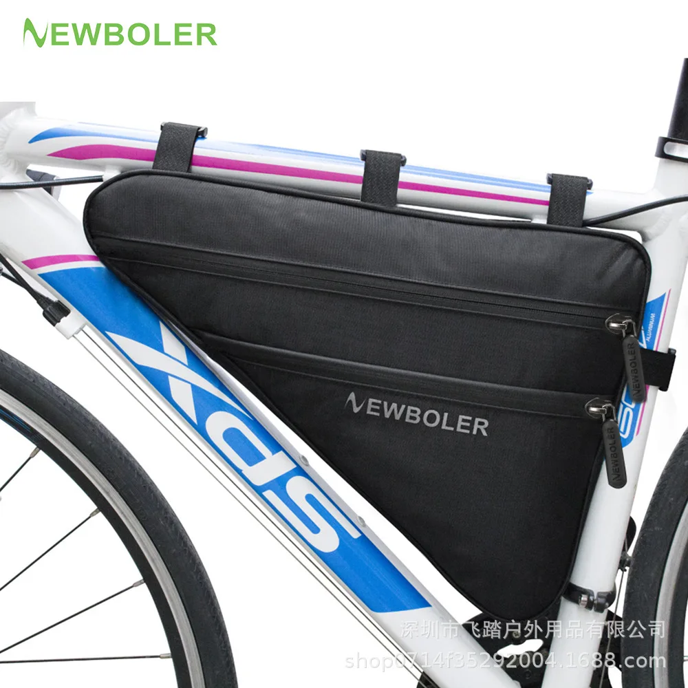 

Outdoor riding Large capacity triangle bag Bicycle front beam bag Mountain bike front bag Tube bag Universal riding equipment