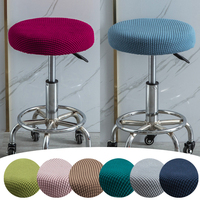 Seat Chair Slipcover Thickened Round Chair Cover Bar Stool Cover Elastic Stretchable Soft Stool Cover Washable Stool Cushion