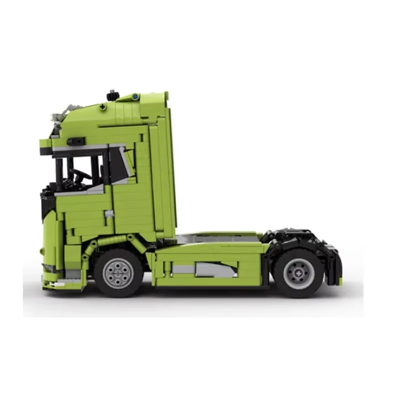 MOC Engineering Machinery City Vehicle Semi-trailer Truck Head Splicing Model Building Blocks DIY Toy Adult Collection Gift Set