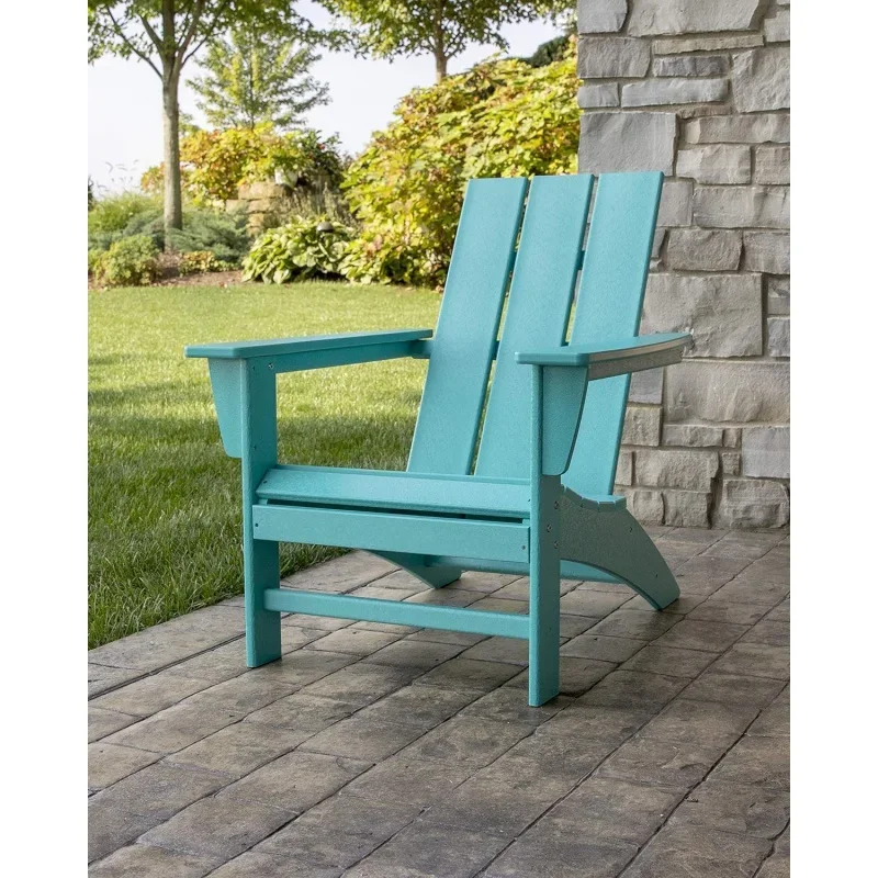 AD420WH Modern Adirondack Chair, White & SBT18WH South Beach 18