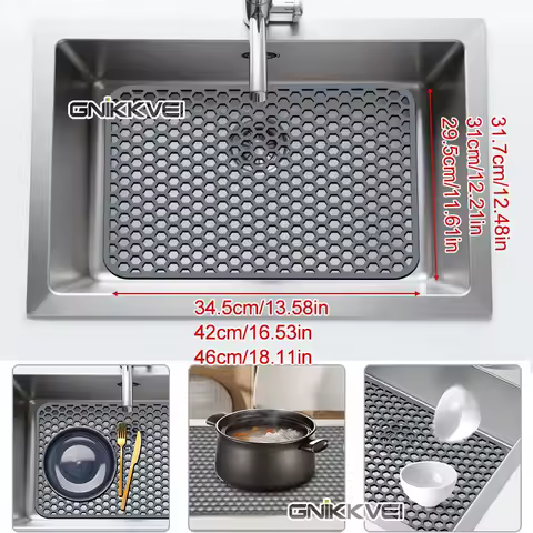 Sink Protectors for Kitchen Sink,Protect Sink from Stains, Damage, Scratches, Dishwasher Safe Sink Grid, Sink Mat, for Kitchen