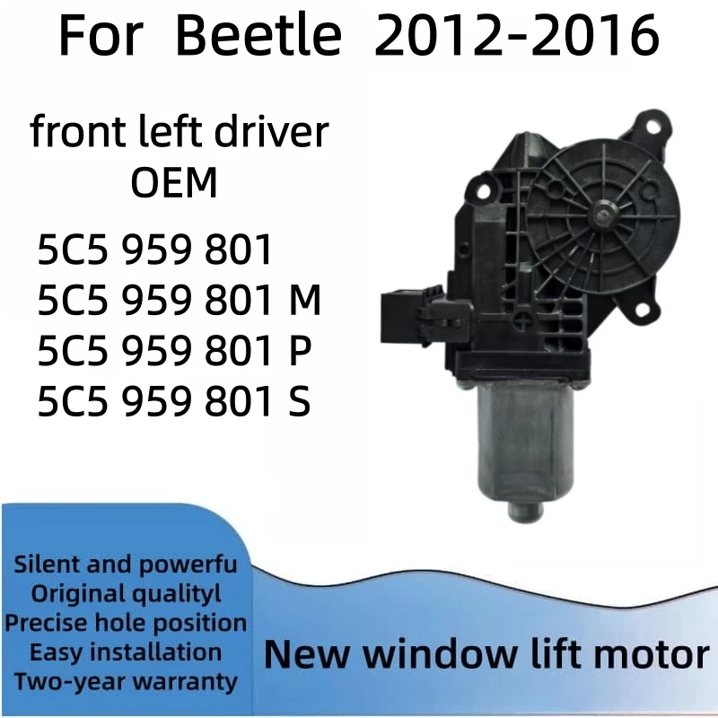 Nieuwe raamheffermotor voor VW Beetle 5C linksvoor en rechtsvoor 2012-2016 5C5959801 5C5959801M 5C5959802 5C5959802P 5C5959801D