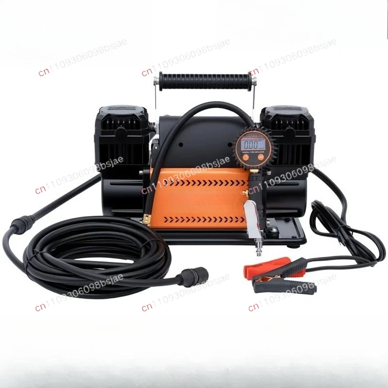 Off-road vehicle air pump double cylinder high power 12v air pump tire air pump