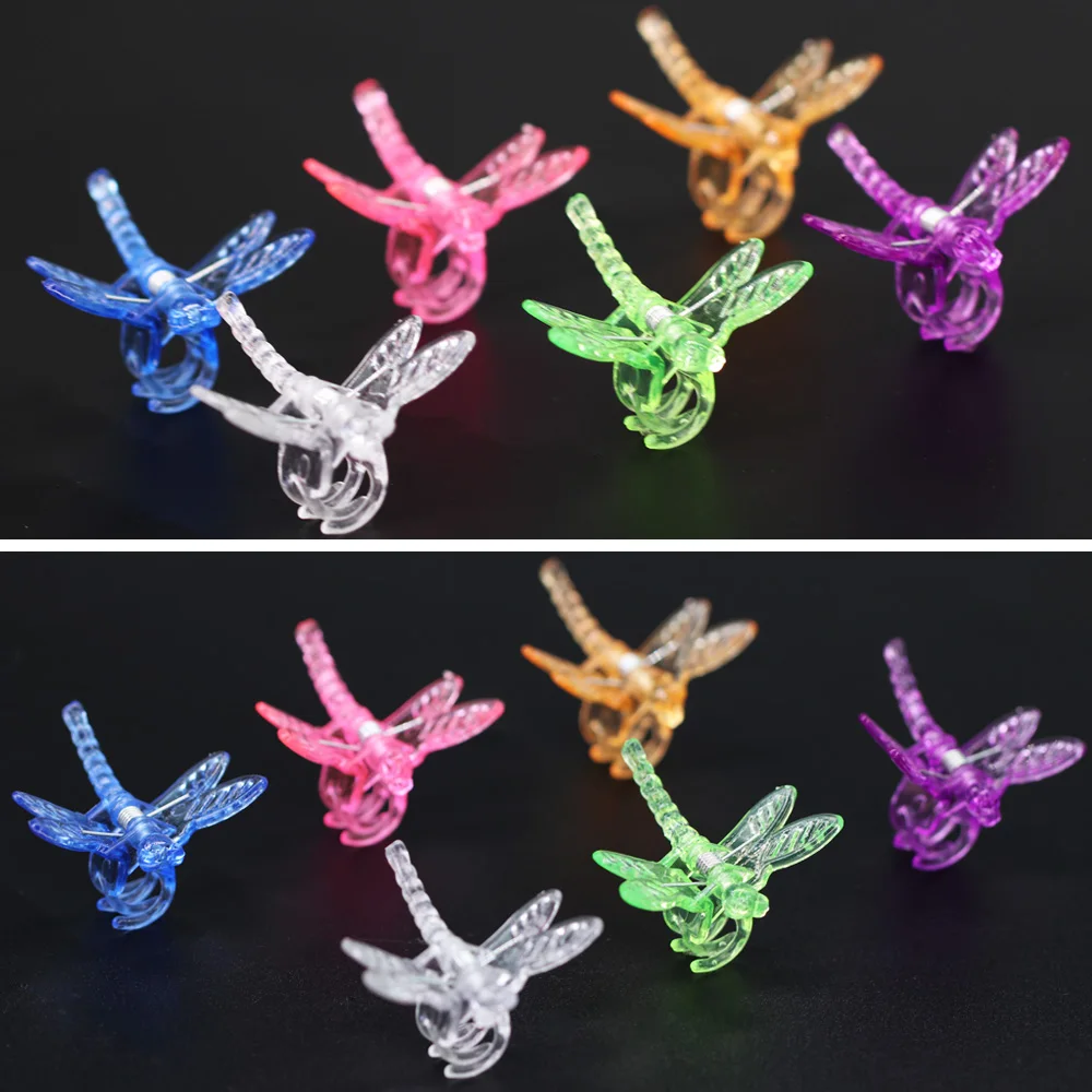 Orchid Clips Reusable Plastic Dragonfly Clamps for Indoor Plant Support Flower Vine Stem Climbing Decoration Clips Garden Tools