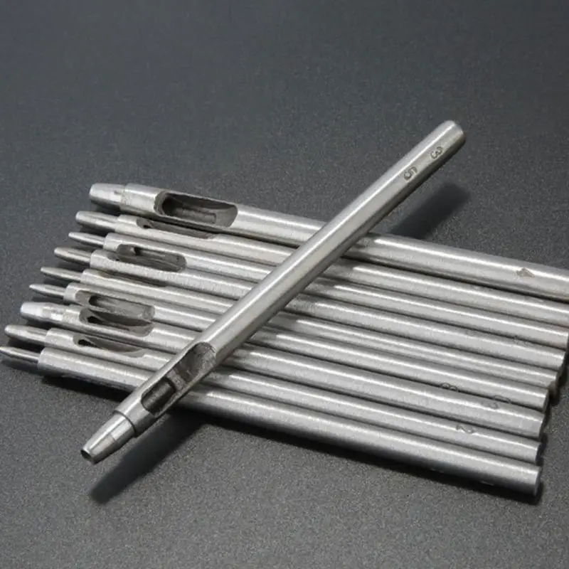 103 ° C ROURD ACCIETTO Punteggiatore cavo cavo da 0,5 mm a 4 mm Strumento punzonatura in pelle Craft Craft Hole per