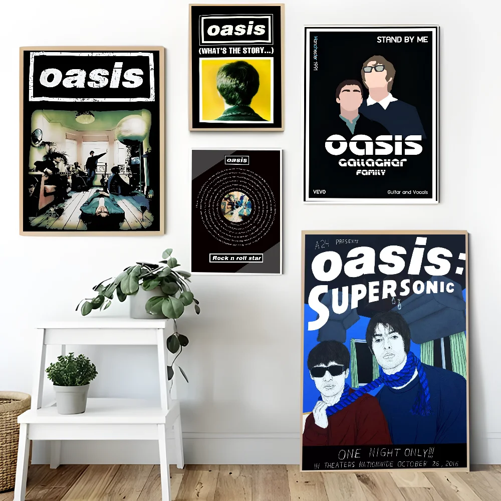 Band T-The R-Rain Cool O-Oasis Classic Vintage Posters Vintage Room Home Bar Cafe Decor Nordic Home Decor