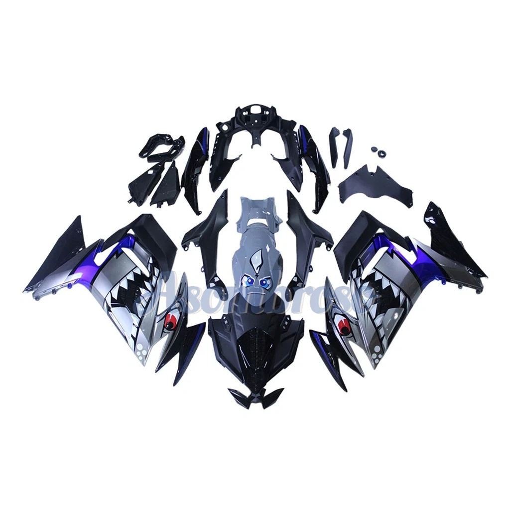 Motorcycle Fairing kit For NINJA650 2020 2021 2022 2023 2024 2025 Grey Shark Bodywork ER-6F 20 21 22 23 24 25 ABS Plastic Set