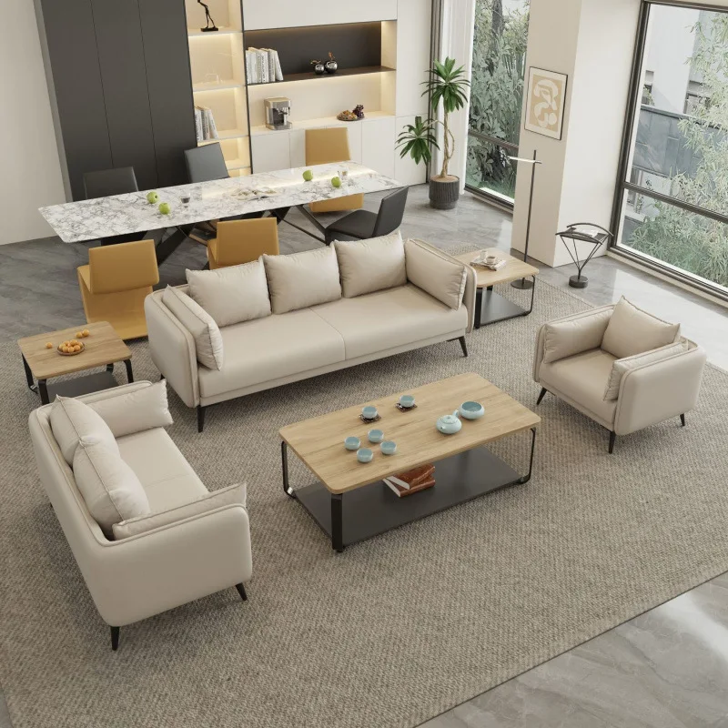 أريكة جلدية فاخرة خفيفة لغرفة المعيشة وغرفة النوم وأريكة منطقة الاستقبال وغرفة الاستقبال #6