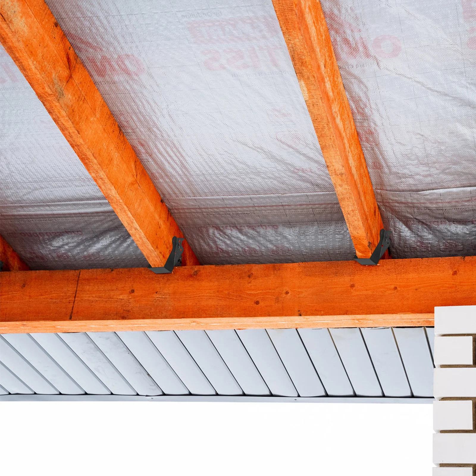 

10Pcs Heavy Duty Metal Rafter Hangers Closet Organizer Tie Brackets Bedroom Laundry Room Hotel Replacement Rafter Brackets