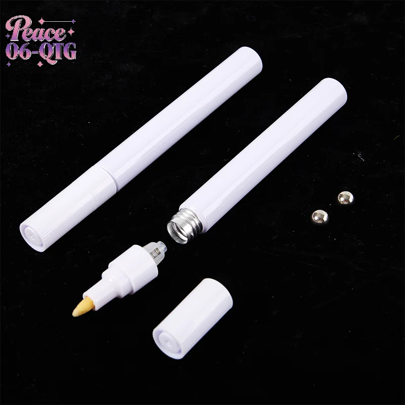 1PCS Empty Refillable Pen Blank 3-6Mm Double Head Reversible Nib Paint Pen Fine Nib Marker Aluminum Pipe Paint Pen Accessories