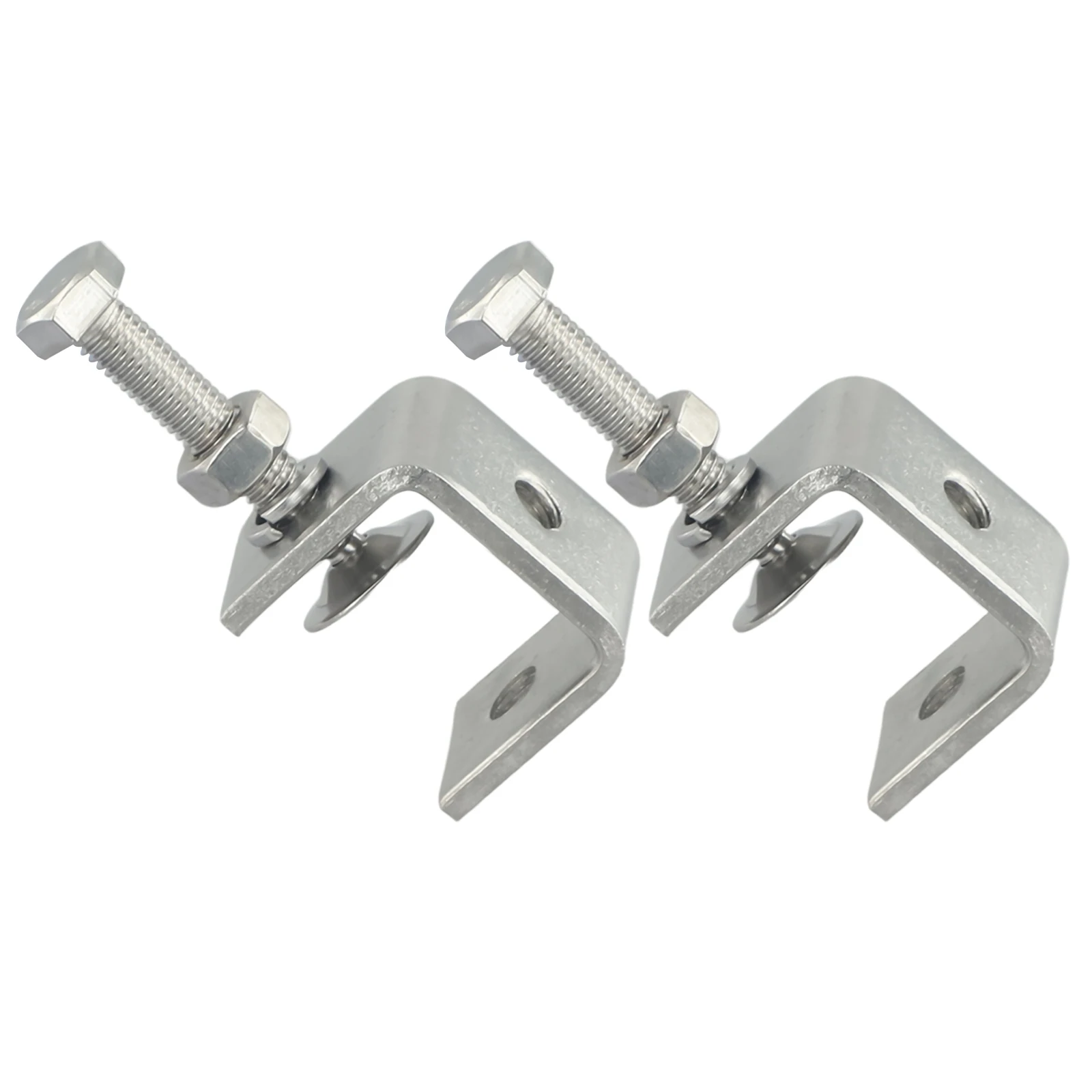 4X Stainless Steel C Clamps for Mounting U Clamps and Securing Workpieces During Welding Bonding and Assembly Operations