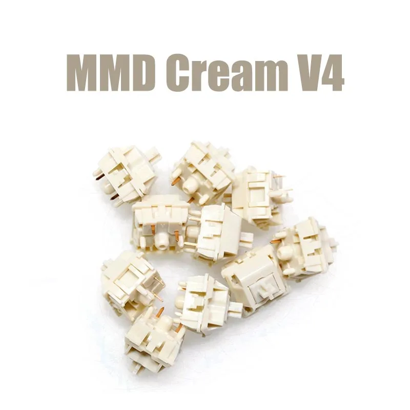 MMD Cream V4 Switch 5Pin ALL POM Linear Games Office Mechanical Keyboard Switches Factory Lubrication for AULA F75 AJAZZ AK820