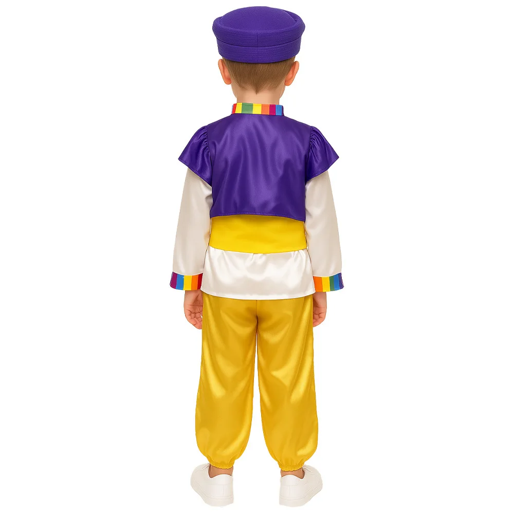New Funny Arabian Prince Cosplay Costume Children's School Performances Kids' Latin Dance Outfit