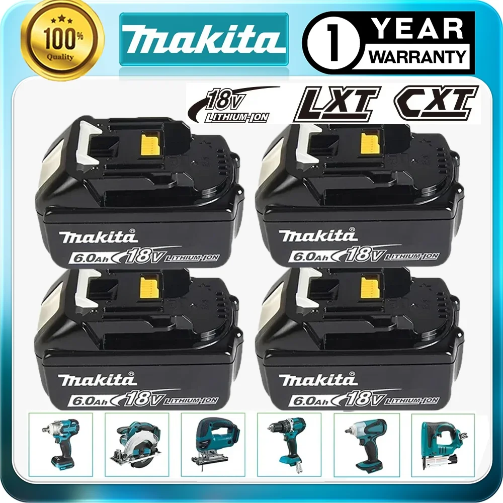 

Battery 18V For Makita 6.0/5.0/3.0Ah Original Lithium-ion Rechargeable Battery For makita BL1860 BL1830 BL1830B BL1850 BL1860B