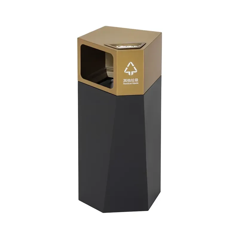 Outdoor Stainless Steel Garbage Bins Street Sorting Garbage Can Park Area Cleaning Garbage Bins School Hotel Recycling Bins