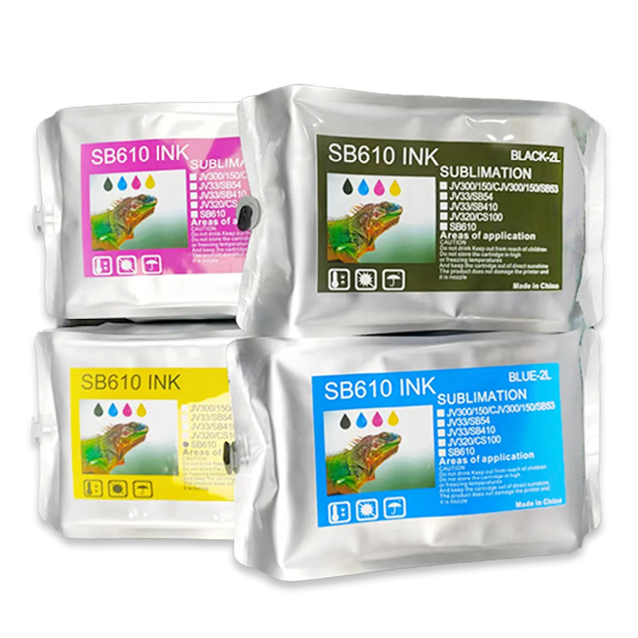 2Liter SB610 Dye Sublimation Ink Bag For Mimaki TS55-1800 TS55 1800 Printer 2000ml Ink Pack Chips