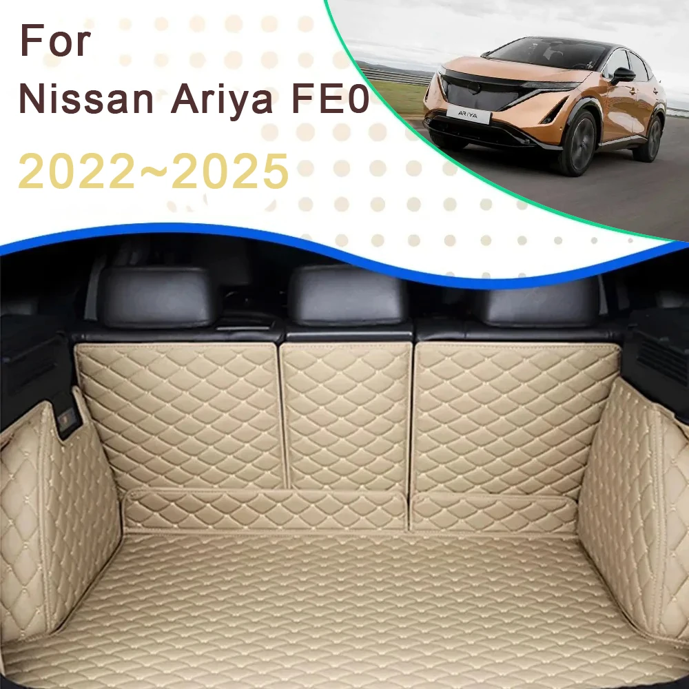 Auto Full Coverage Trunk Mat For Nissan Ariya FE0 2022 2023 2024 2025 Car Boot Cover Pad Cargo Interior Protector Accessories