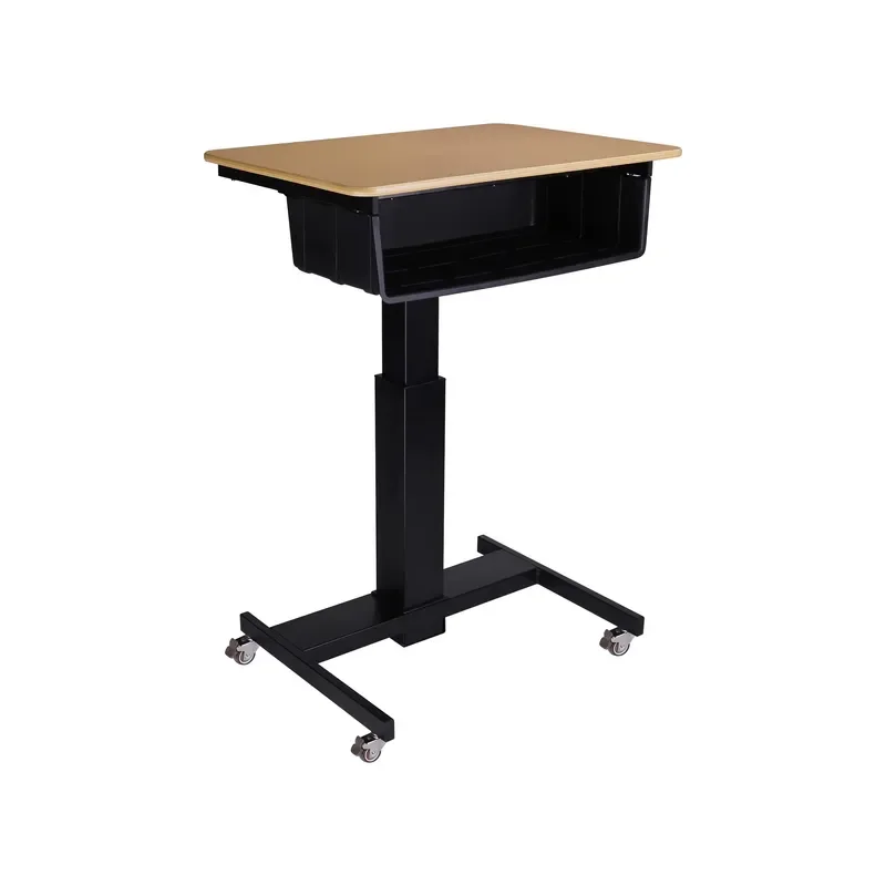 Adjustable Wooden Double School Desk and Chair Set for Classroom Furniture Student Study Table with Chairs