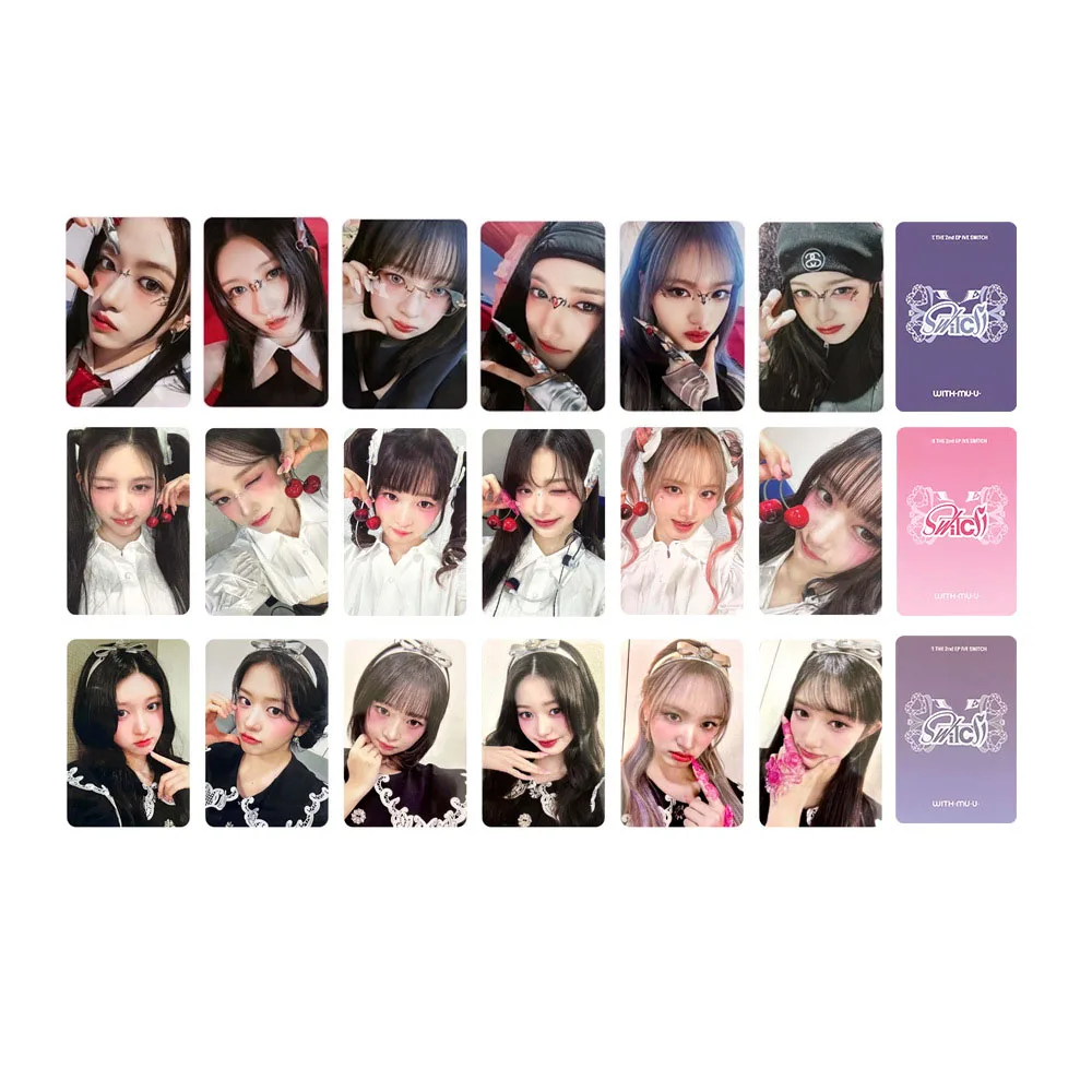 18 pz/set KPOP Album SWITCH Photocard Yujin Gaeul Wonyoung lisa Rei Leeseo Selfie cartolina Two-Sided Lomo Cards Fans Collection