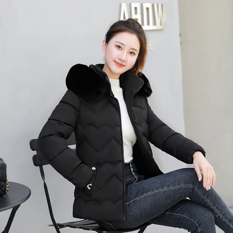 2023 New Winter Jacket Women Parka Fashion Long Coat Wool Liner Hooded Parkas Slim With Fur Collar Warm Snow Wear Padded Clothes