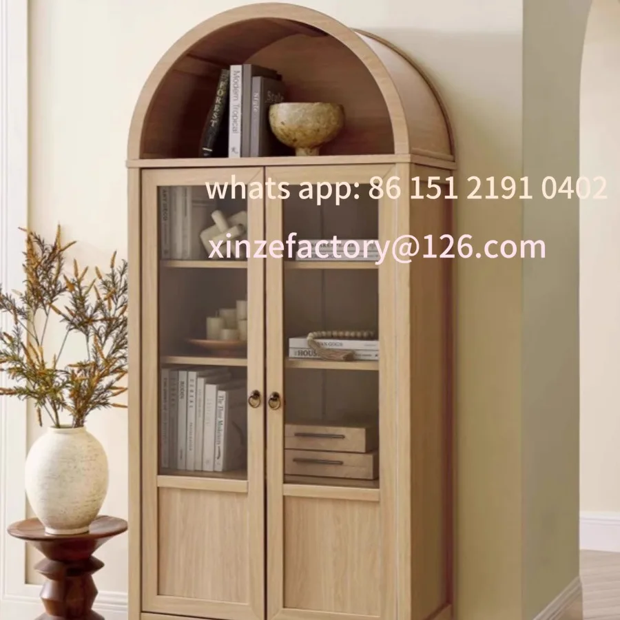 

Customizable American light luxury solid wood bookcase children's room