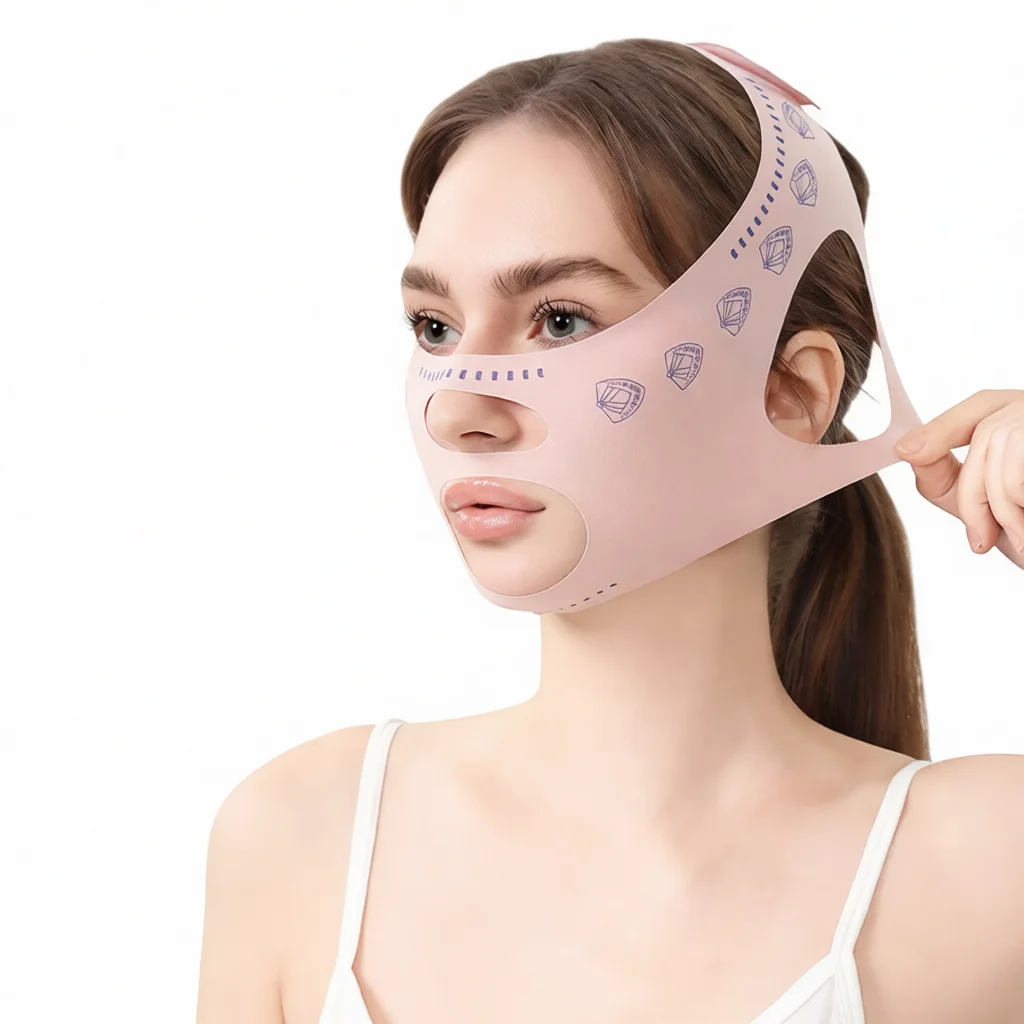Slimming Face Bandage V Line Lifting Mask Anti Double Chin Support Belt Facial Skin Contouring Accessory Breathable
