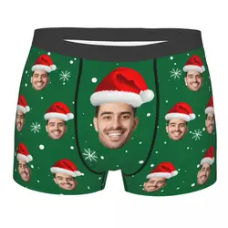 Boxers rosto personalizado para homens, cueca foto personalizada, design de aniversário, cuecas para namorado e marido, presente de Natal