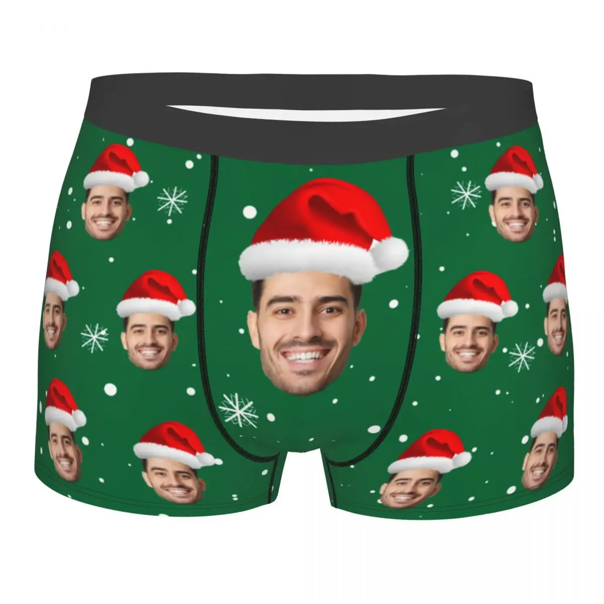 Christmas Gift Custom Face Boxers Men Gift Personalized Photo Underwear Design Birthday Boxer Briefs for Boyfriend Husband