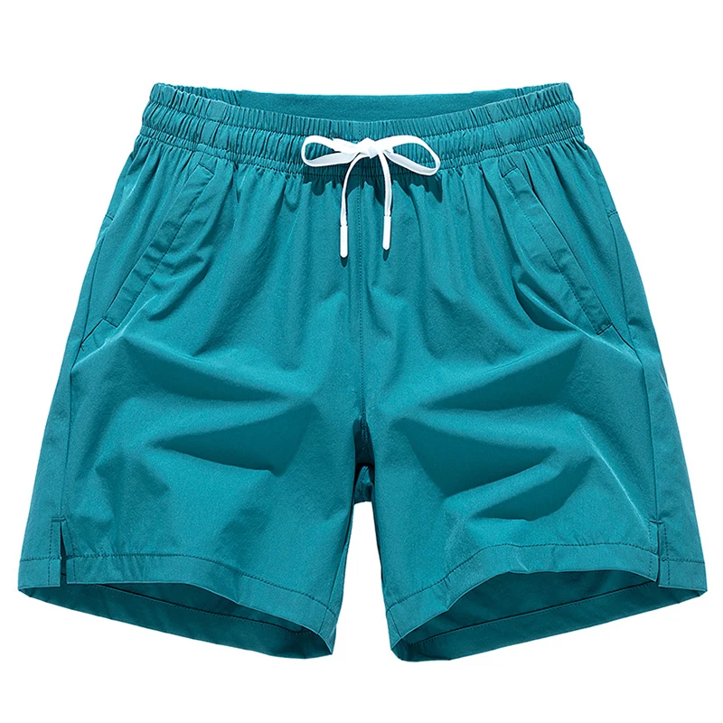 Fashion Solid Color Spliced High Waist Casual Shorts Men's Clothing 2024 Summer New Loose Elastic Lace Up Korean Sports Shorts