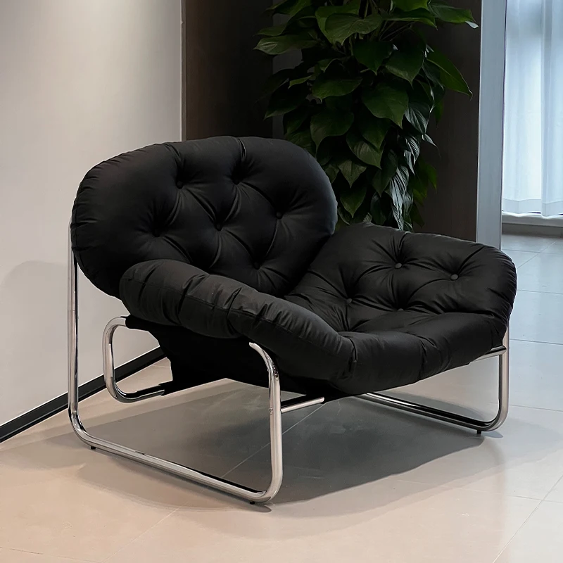 Single sofa designer sofa chair living room lazy leisure antique black light luxury high-end leisure chair