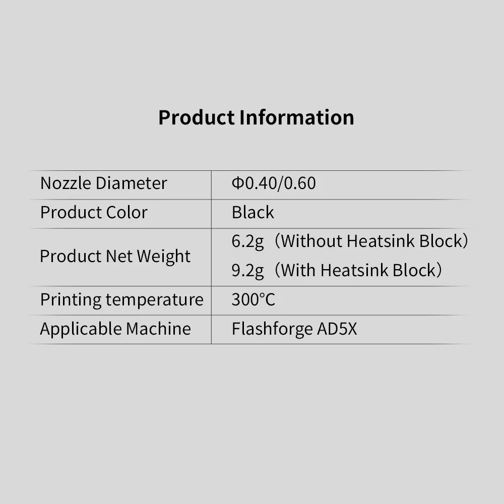 Phaetus Upgrade für Flashforge Adventurer 5X Düse Siliziumkarbid FlashForge Ad5x Extruder Ad5X Hotend 3D-Drucker-Teile – Detail 9