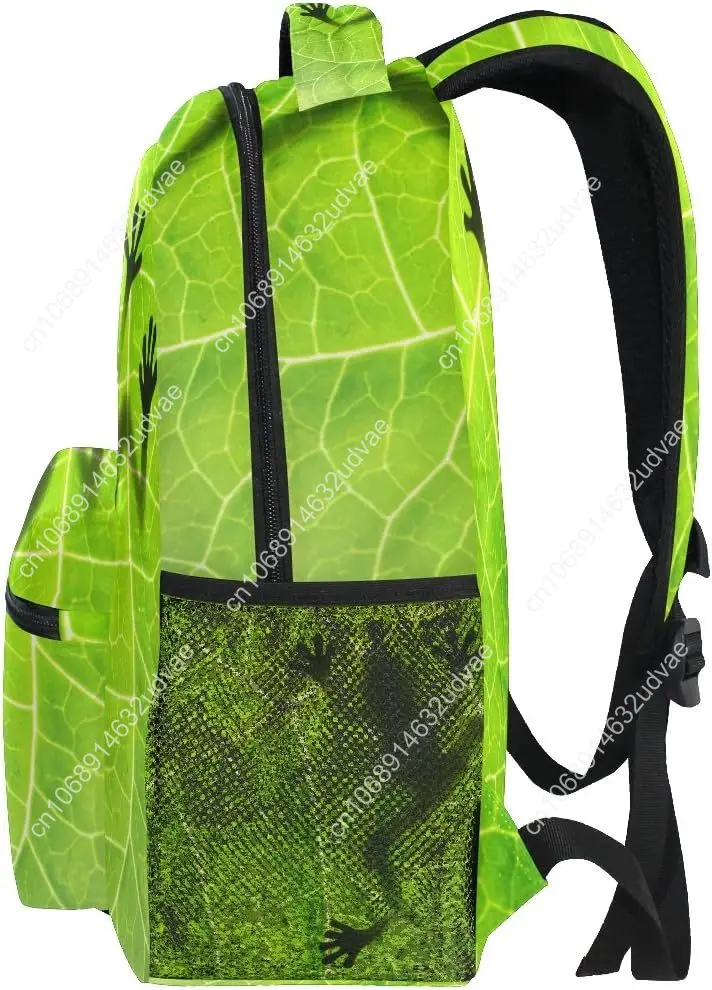 Rainforests Green Tree Frog Backpacks Bookbag Shoulder School Computer Hiking Gym Travel Casual Travel Daypack