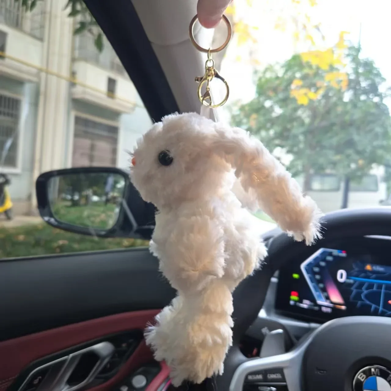 Stylish Plush New cute upscale couple  long ear rabbit  keychain  funny pendant sweet fashione soft christmase  birthday gift