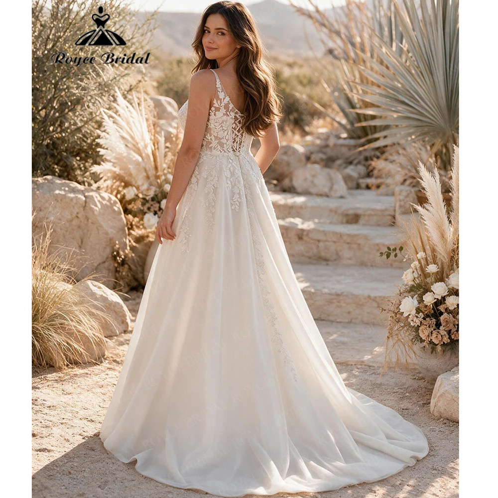 Roycebridal Applique Elegant A Line Wedding Dresses 2027 Sweetheart Boho Beach Bridal Gown Customized vestido de novia