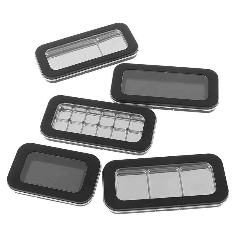 Draagbare en stofdichte lege magnetische cosmetica-palet 1/2/3/4/6/7/12 roosters ijzeren plaat oogschaduw blusher lippenstift DIY make-up doos