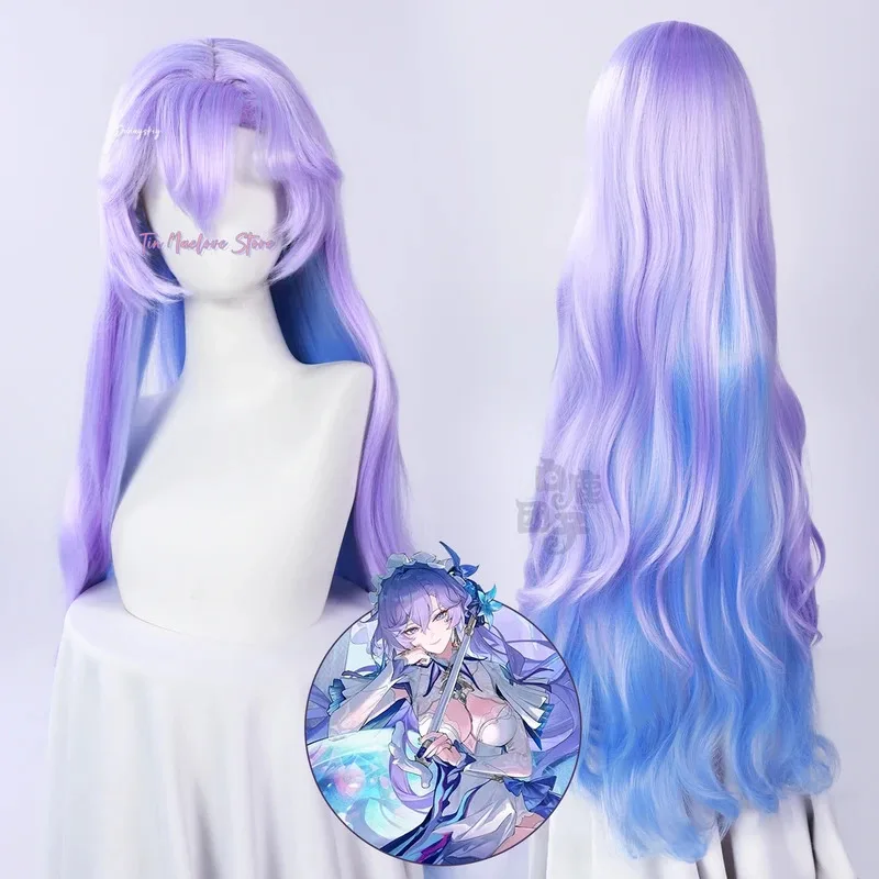 

COSda@Cantarella Cosplay Game Wuthering Waves Cosplay Costumes 100cm Long Wig Purple Blue Role-playing Wigs Heat Synthetic HairC