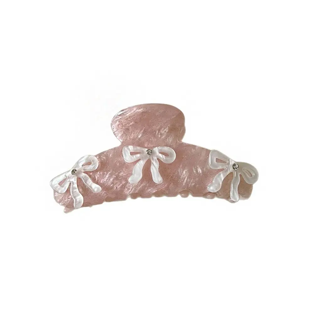 Creative Rhinestone Bow Hair Claw Ballet Headwear Bowknot Hair Clip Barrette Korean Style Acetic Acid Shark Clip Female